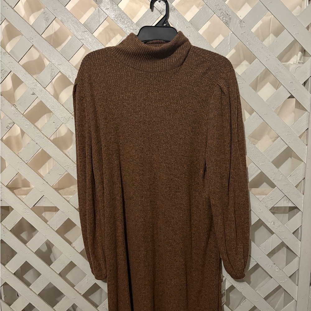 Cozy Brown Turtleneck Sweater